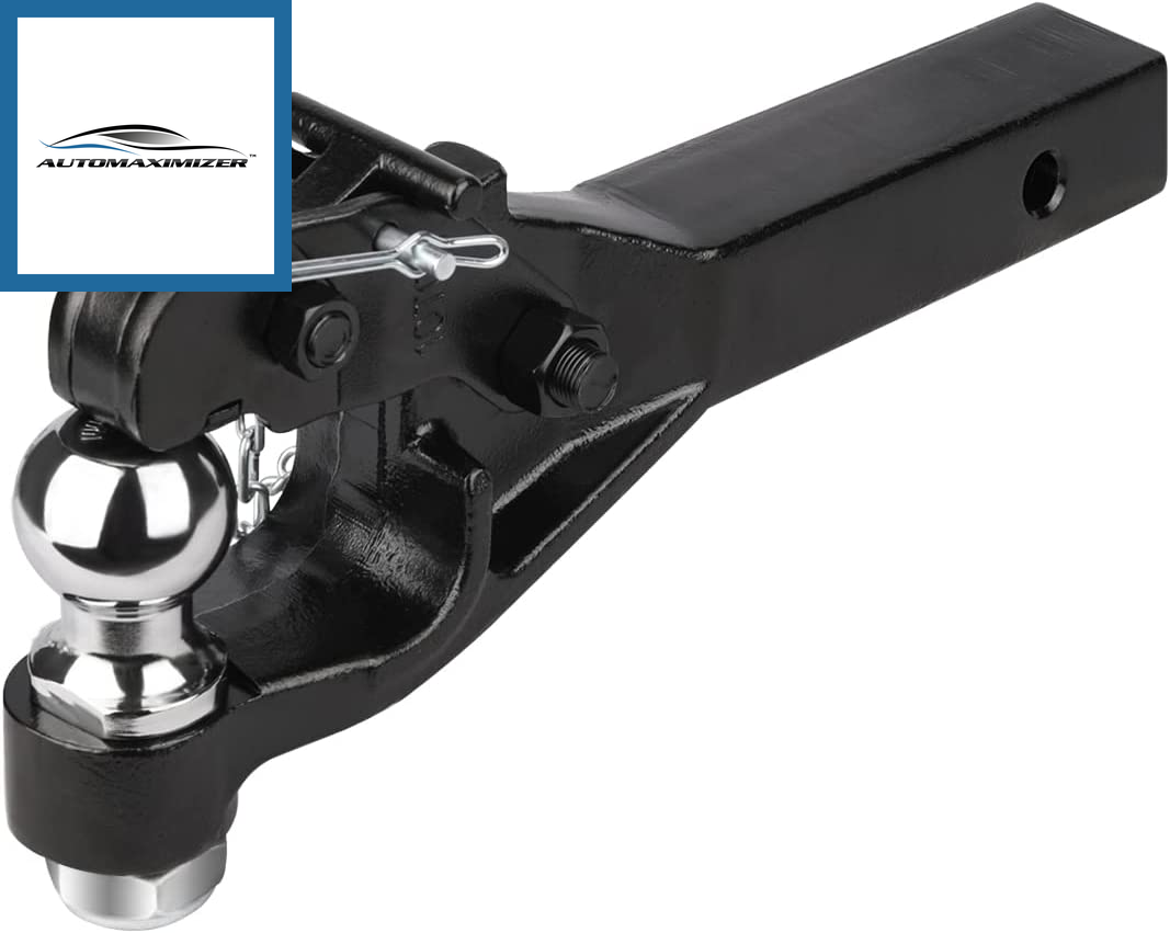 AutoMaximizer, 10-Ton Pintle Hook Trailer Hitches Receiver Hook Combination 2-5/16” Hitch Ball, 20000 Lbs, 15-1/2” Length