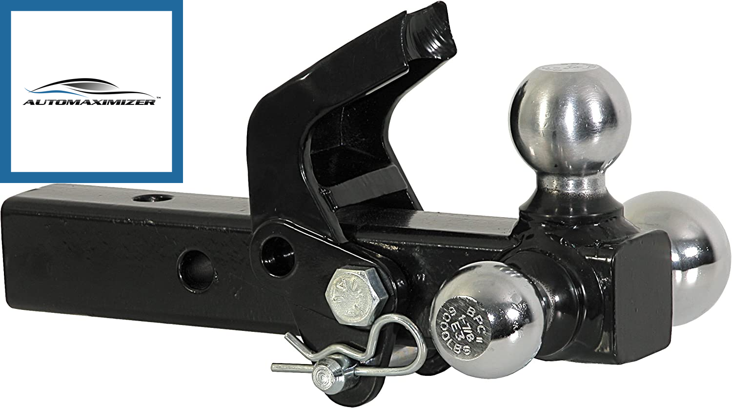 AutoMaximizer, - 1802279 Tri-Ball Truck Hitch with Pintle Hook