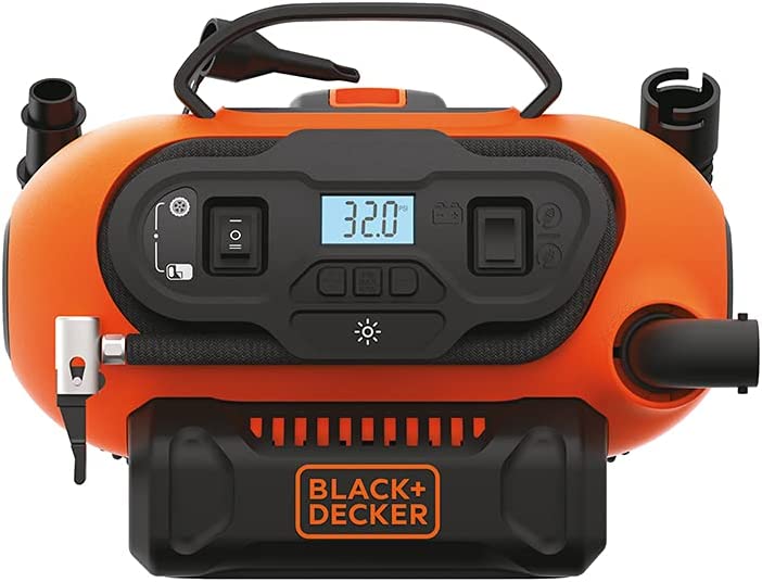 BLACK+DECKER, 20V MAX* Cordless Tire Inflator, Cordless & Corded Power, Tool Only (BDINF20C)