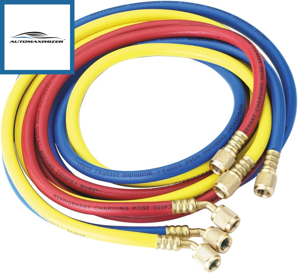 AutoMaximizer, (30072) 1/4" Standard Hoses with Standard Fittings Set - 72", Set of 3,Multicolor