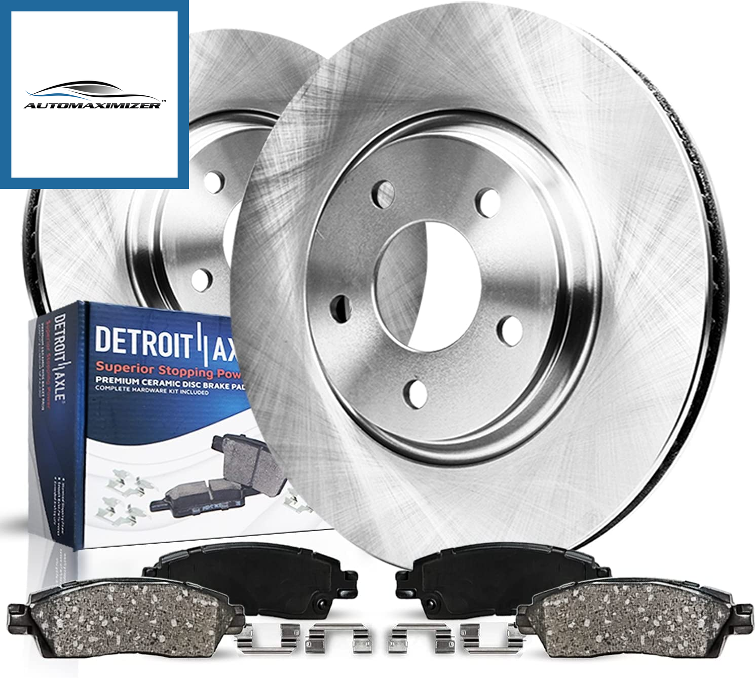 AutoMaximizer, - 352Mm 5-Lug Rear Disc Rotors Brake Pads Replacement for Dodge Durango Ram 1500 Aspen - 4Pc Set