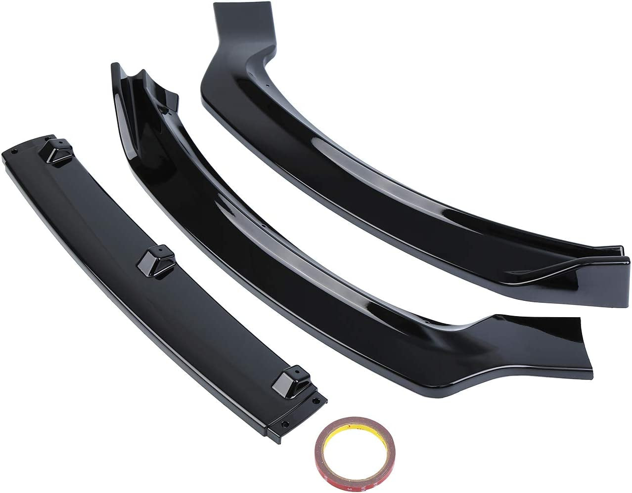 Ambienceo, 3Pcs Front Bumper Lip for Ford Fusion Mondeo 2013 2014 2015 2016 Trim Protection Splitter Spoiler, Black