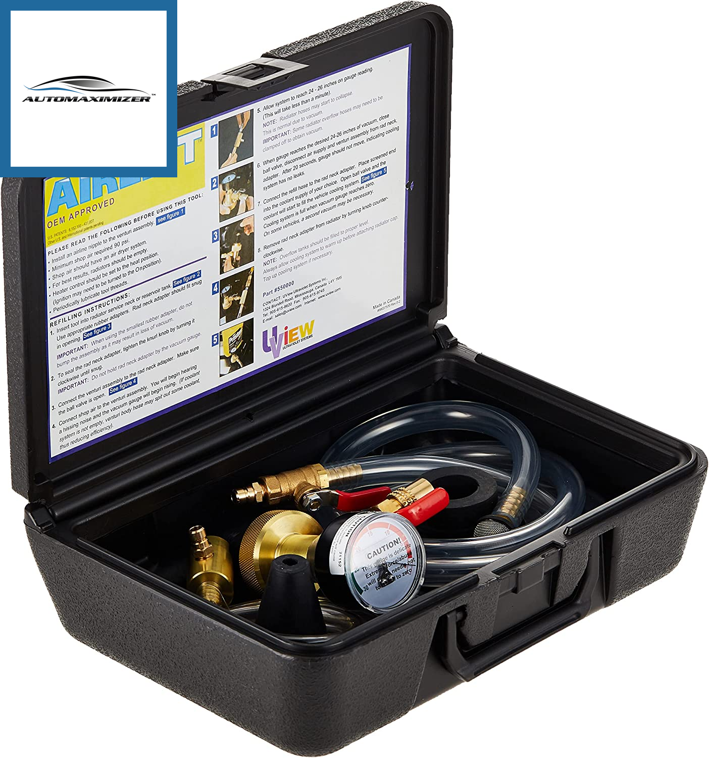 AutoMaximizer, 550000 Airlift Cooling System Leak Checker and Airlock Purge Tool Kit