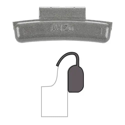 AA American Automotive, AA "AW" Clip-On Wheel Weight (Zinc / 25/Box)