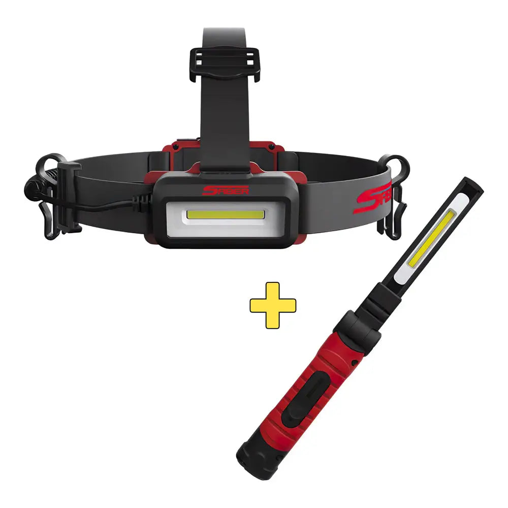 Atd Tools, ATD 80502 Rechargeable LED Headlamp and Hand Light Bundle