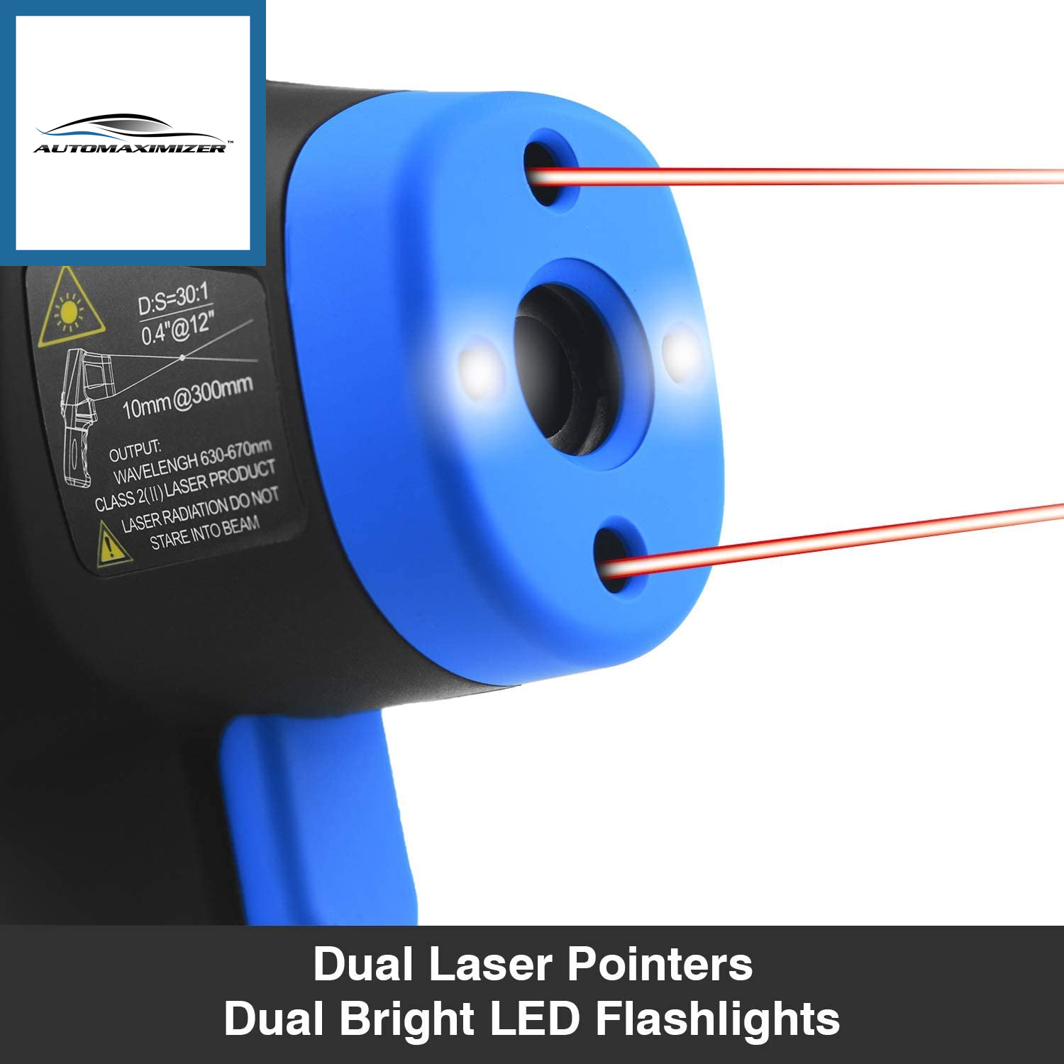 AutoMaximizer, BT-1500 Non-Contact Pyrometer 30:1 Industrial Laser Thermometer Gun, -58℉ to 2732℉ (-50℃ ~ 1500℃) High Temp Infrared Thermometer (NOT for Human)