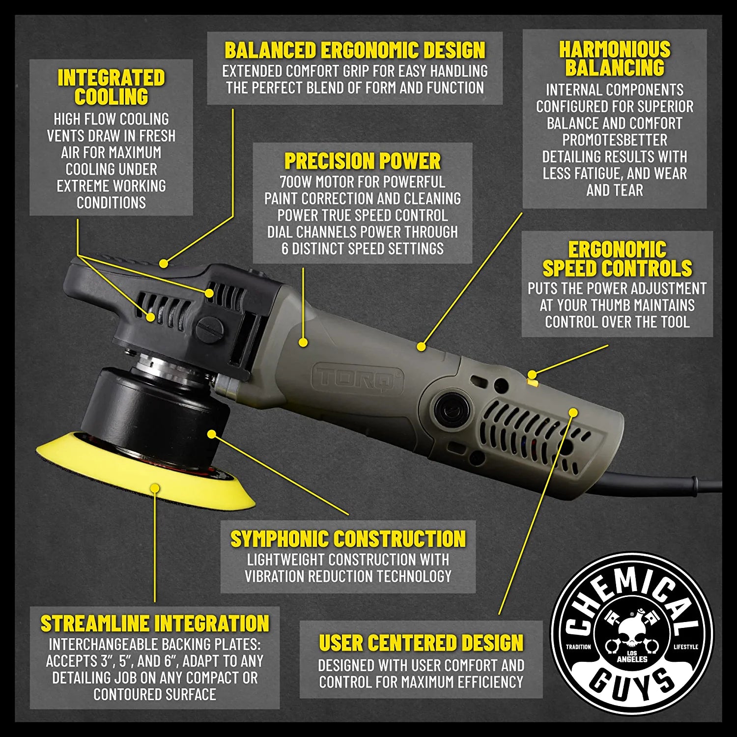 Chemical Guys, BUF503 TORQX Random Orbital Polisher