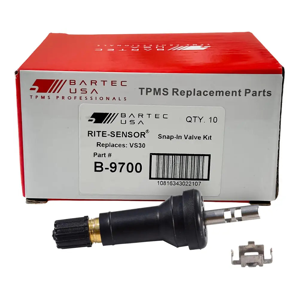 Bartec USA LLC, Bartec B-9700 TPMS Snap-in Valve Service Kit, Locking Clip (VS-30)