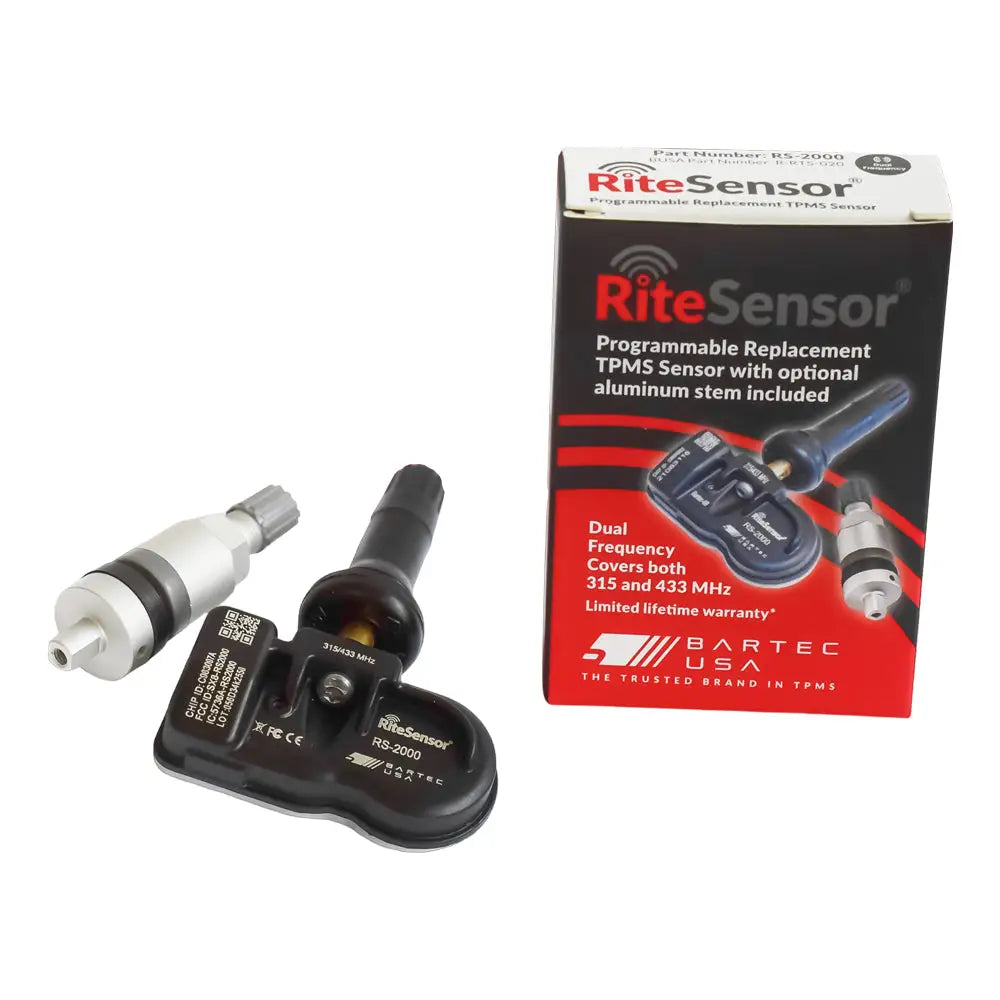 Bartec USA LLC, Bartec RS-2000 RITESensors Dual Band TPMS Sensor, Rubber/Metal Stems (315/433Mhz)