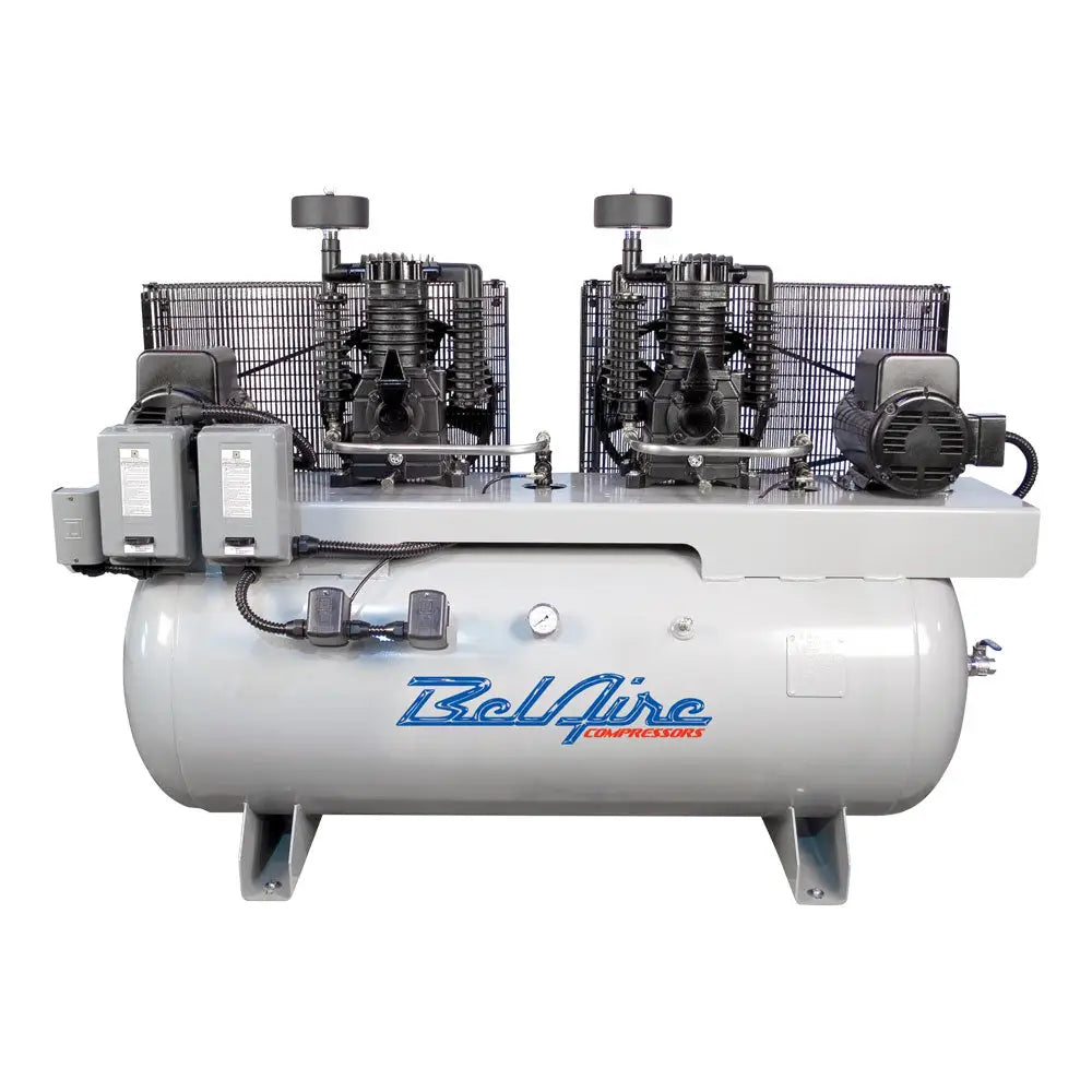 Belaire, Belaire 3112DL 2-Stage Electric Duplex Compressor, 2x7.5HP 120G Horz 230/1P