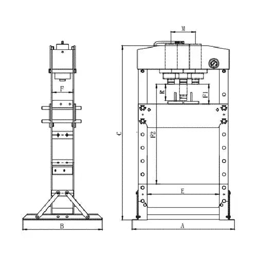 Chicago Pneumatic, CP 110 Ton Pneumatic Shop Press - CP86101US