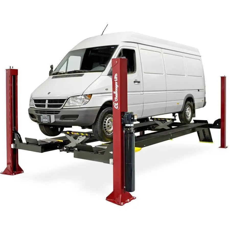 Challenger Lifts, Challenger 4-Post Flat Deck Service Lift Closed-End Alignment Package (15,000 lbs)