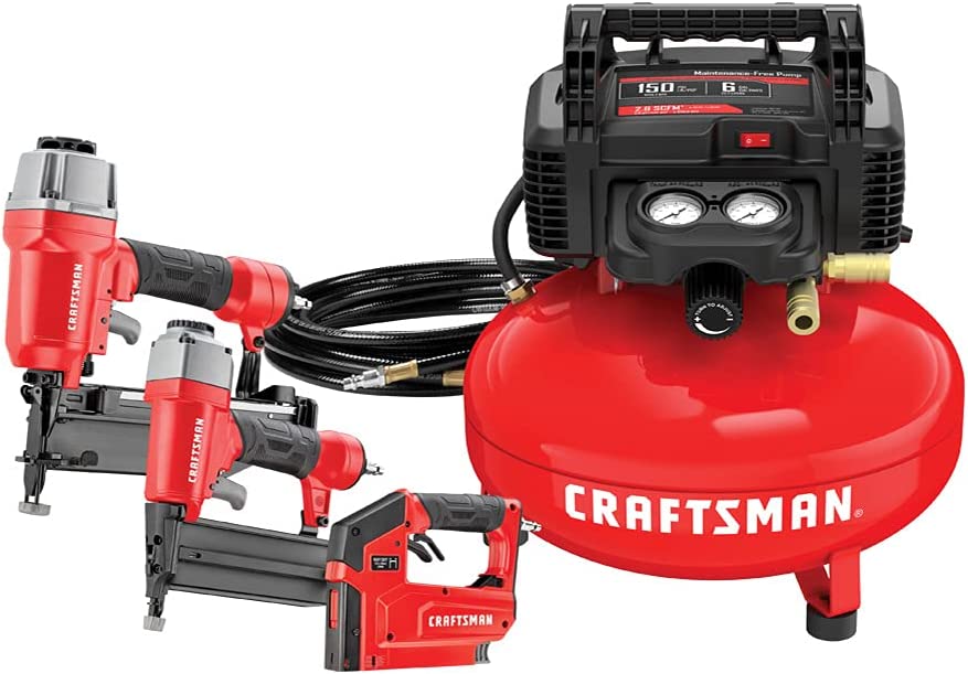 Craftsman, Compressor Combo Kit, 6 Gallon, Pancake, 3 Tool (CMEC3KIT)