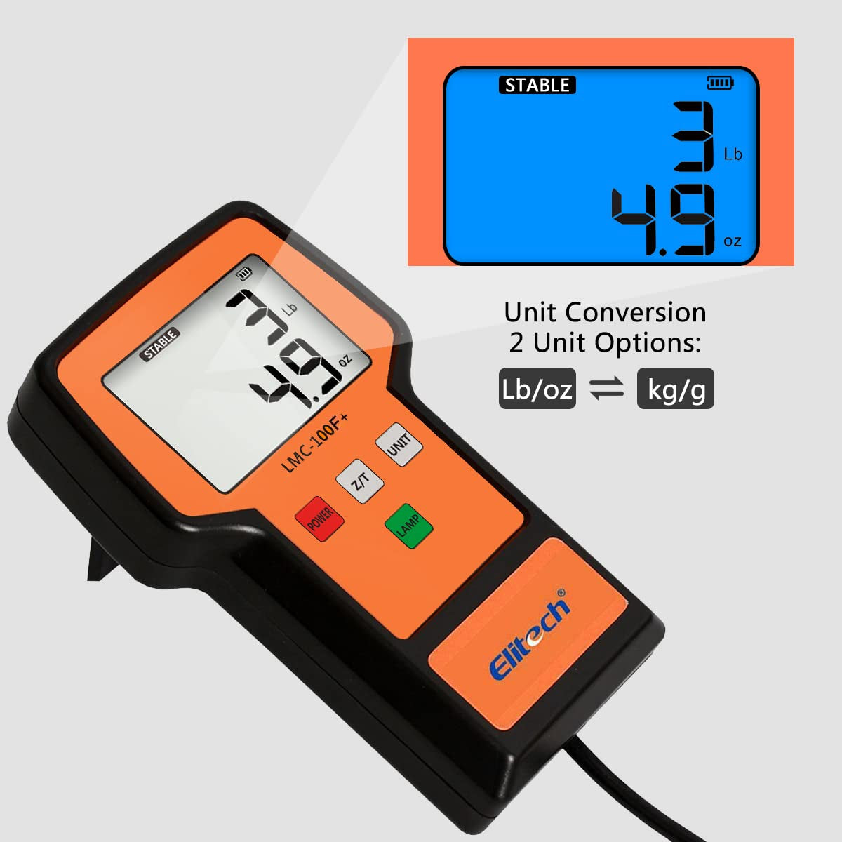 Elitech, Elitech LMC-100F Refrigerant Charging Weight Scale High Precision for HVAC with Case 110Lbs