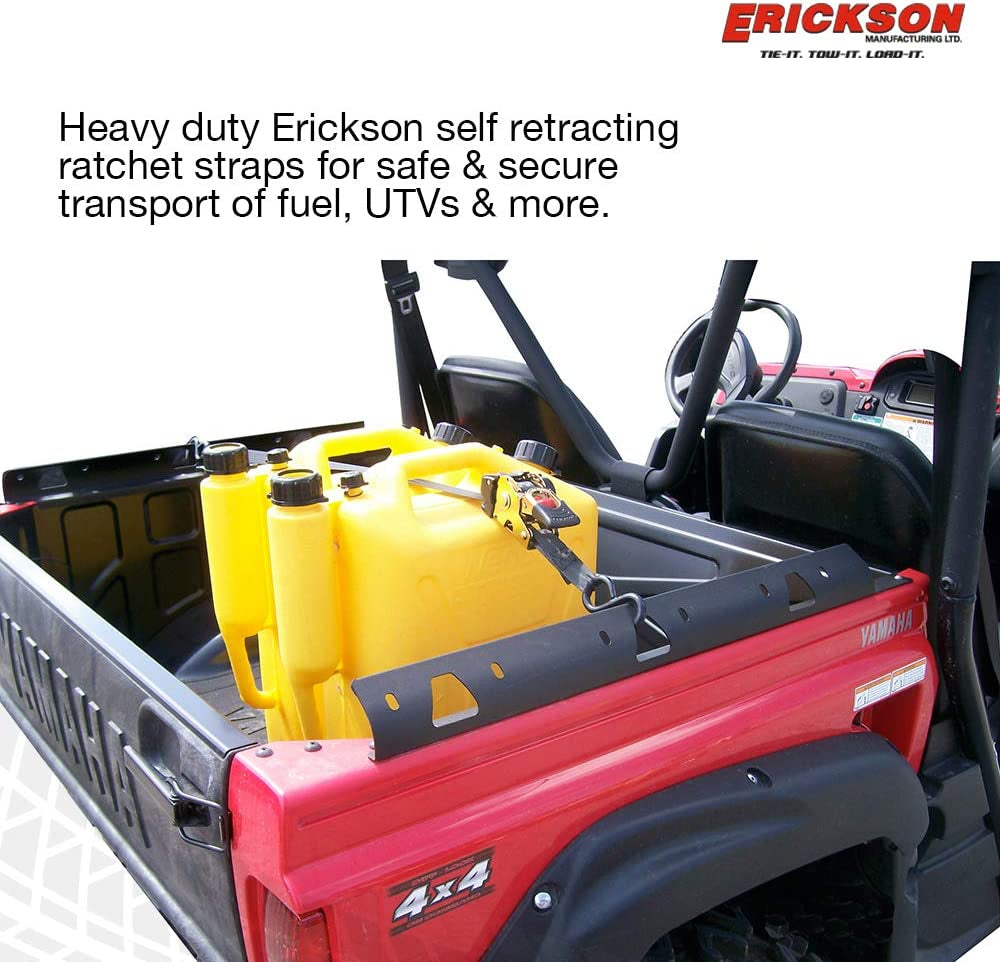 Erickson, Erickson 34416 Pro Series Black 2" X 10' Retractable Ratcheting Tie-Down Strap