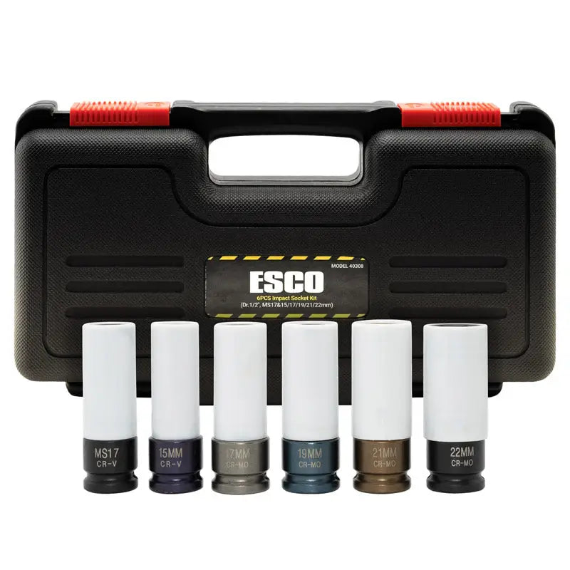 Esco, Esco 1/2" Drive Non-Marring Lug Nut Socket Set for Mercedes (6pcs)