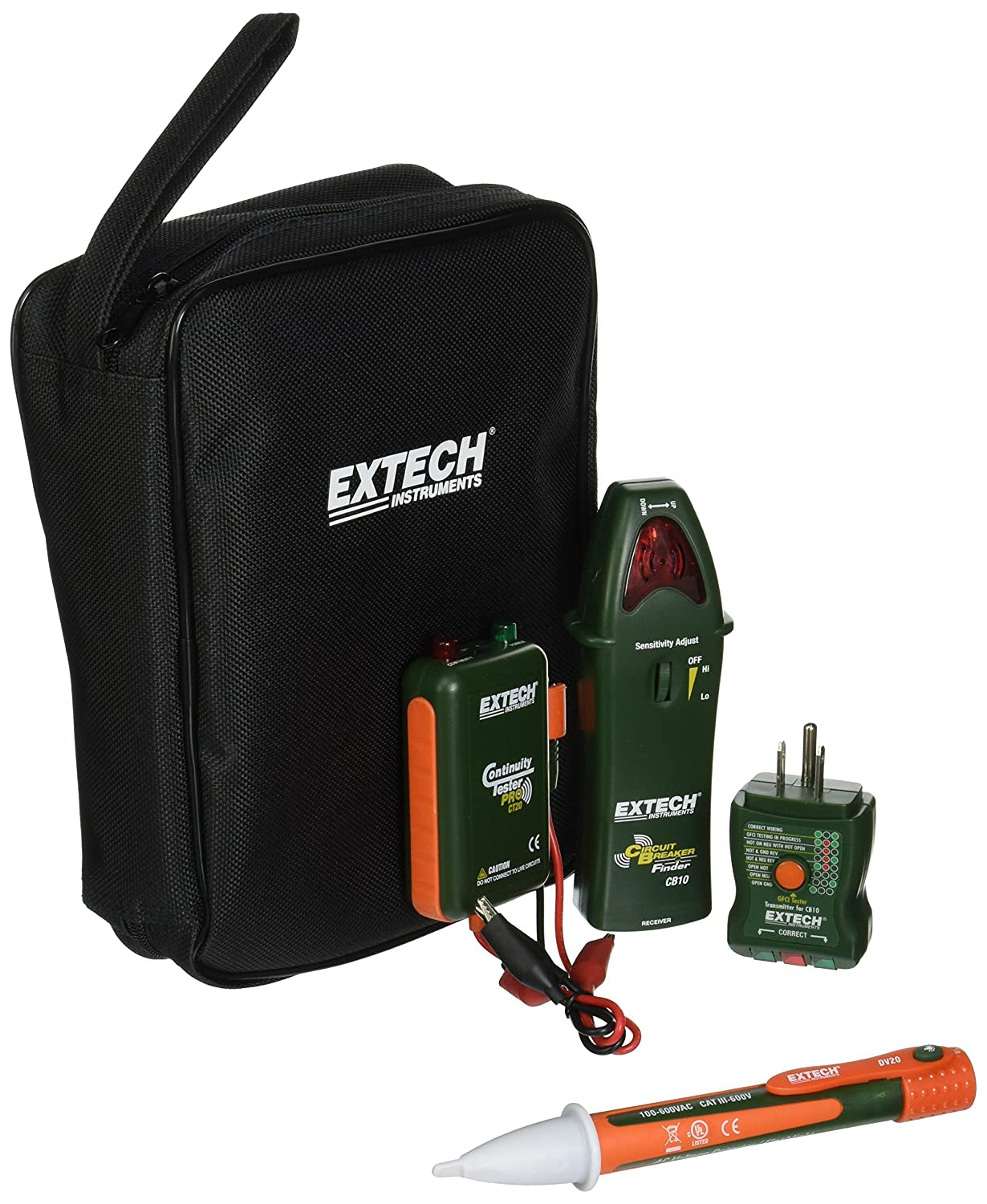 Extech Instruments, Extech - 1218G95EA Cb10-Kit Handy Electrical Troubleshooting Kit with 5 Functions