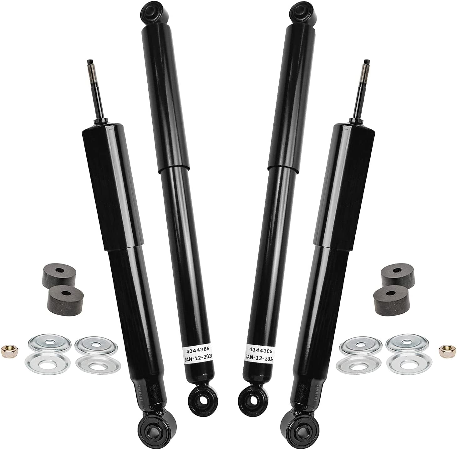 AutoMaximizer, - Front & Rear Shock Absorbers Replacement for Chevy GMC Silverado Sierra 2500 HD - [Front Torsion Bar Suspension]