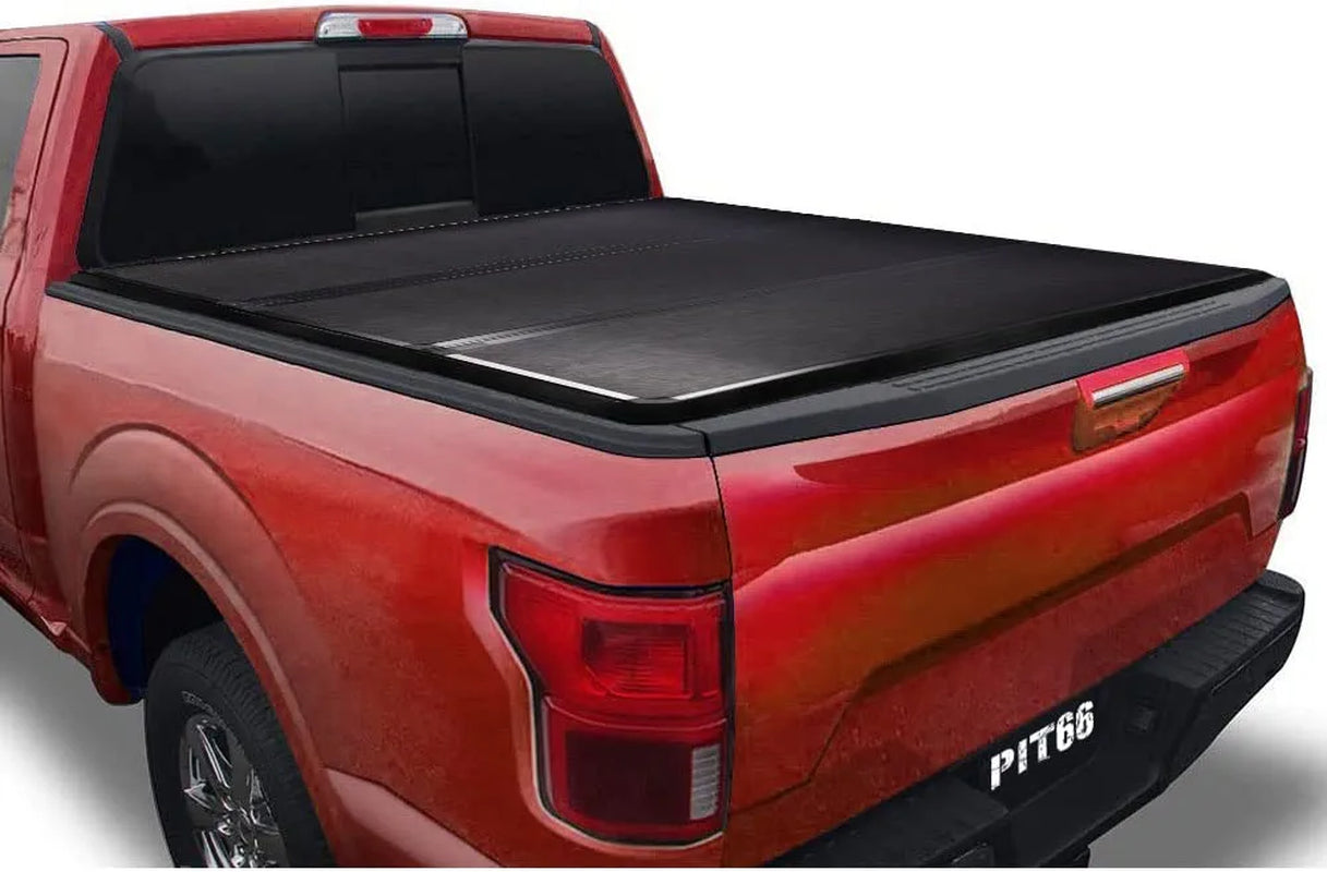 PIT66, Hard Tri-Fold Truck Bed Tonneau Cover Compatible with 1997-2003 Ford F150 6.5' Standard Short Bed (78")  Pickup Folding Bed Covers