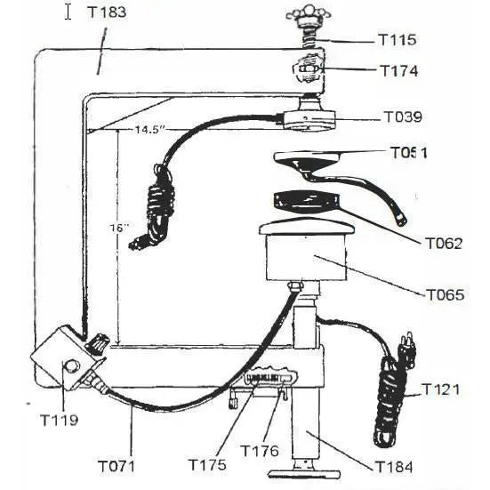 LMC Van's Inc, LMC Air Hose From Regular To Cylinder For Model 1400 (T018)