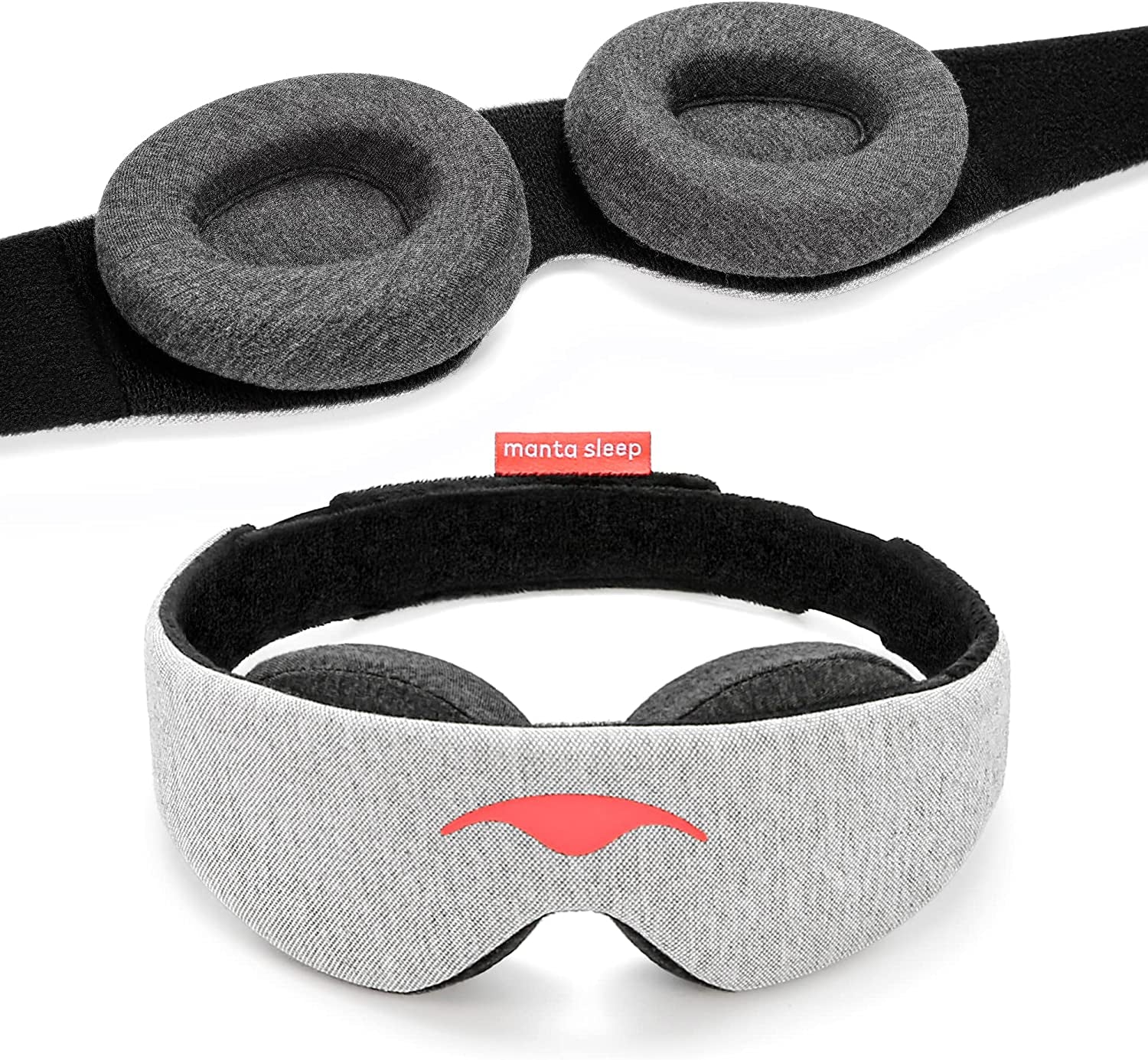 Manta Sleep, Manta Sleep Mask - 100% Light Blocking Eye Mask, Zero Eye Pressure, Comfortable & Adjustable Sleeping Mask for Women Men, Perfect Blindfold for Sleep/Travel/Nap/Shift Work