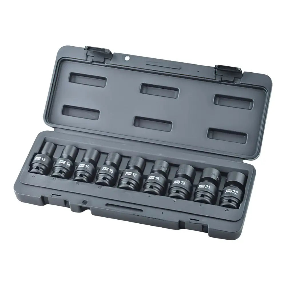 Omega, Omega 1/2" Dr. Swivel Metric Impact Socket Set, 9 Pcs - 83021