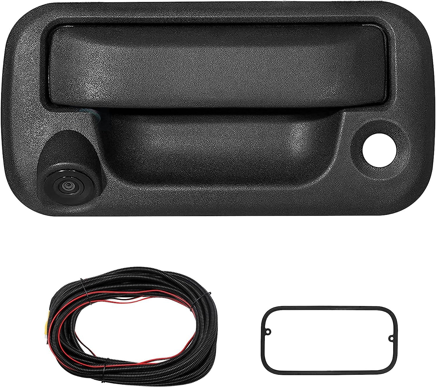 RED WOLF, RED WOLF Tailgate Handle W/Reverse Backup Camera Replacement for 2004-2014 Ford F150, 2008-2016 F-250/F-350/F450/F550 Pickup Rear View Parking Camera RCA Connector Wide Angle Optional Guideline