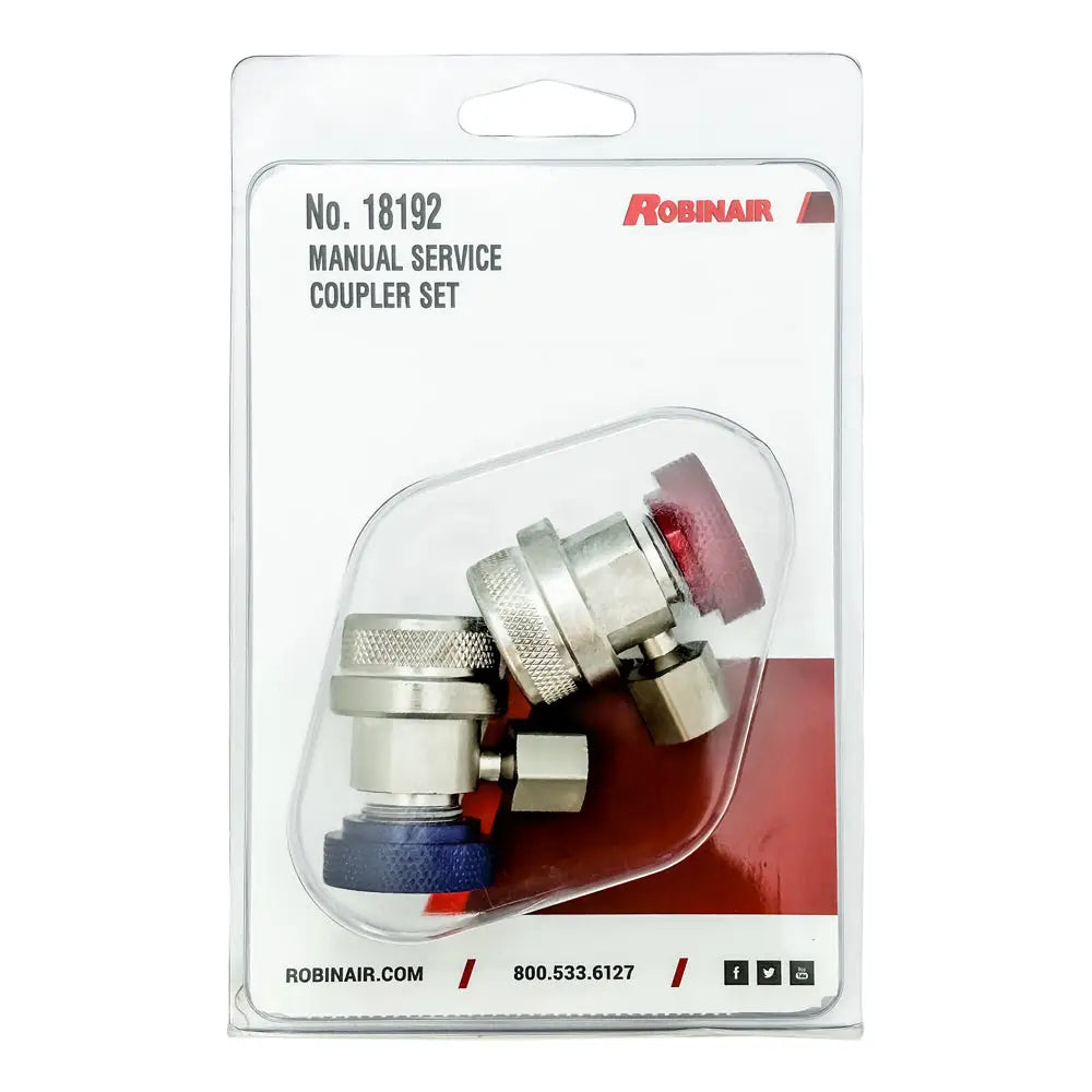 Robinair, Robinair 18192 R-134A Manual Replacement Coupler Set, Red/Blue (2/Set)