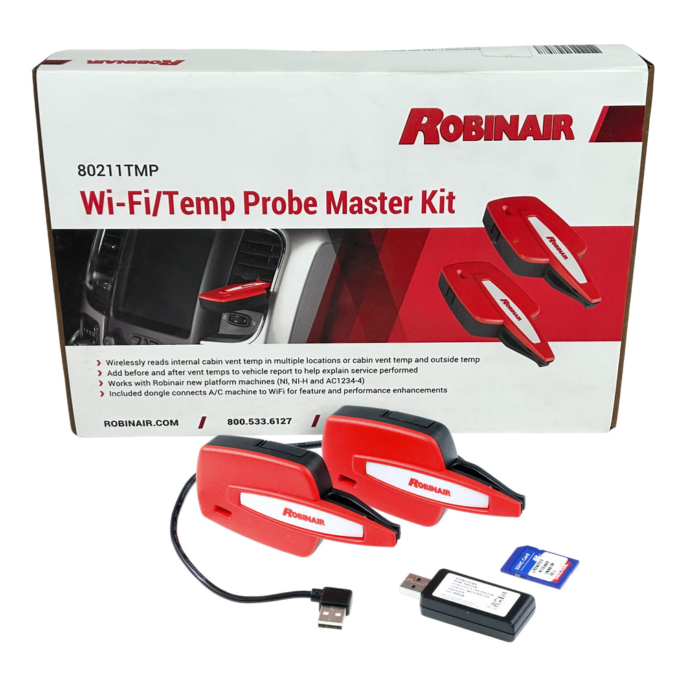 Robinair, Robinair 80211TMP Temp Probe Kit w/ Wifi Bluetooth Dongle for AC Machine