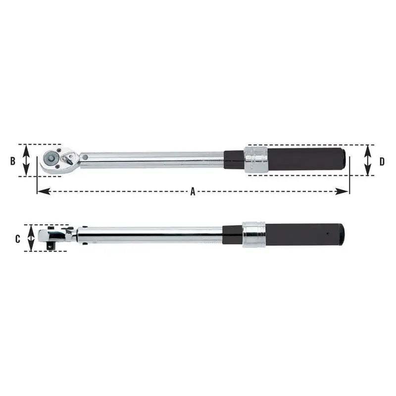 SK Hand Tool, SK Tool 1/2" Drive Micro Torque Wrench (20-150 ft/lbs) - 77150