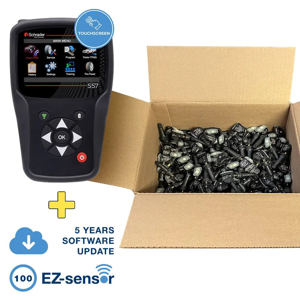 Schrader Bridgeport, Schrader S57 TPMS Tool w/ 100 Ez-Sensors, 5 Years Update Bundle - 21057-S57EZ100