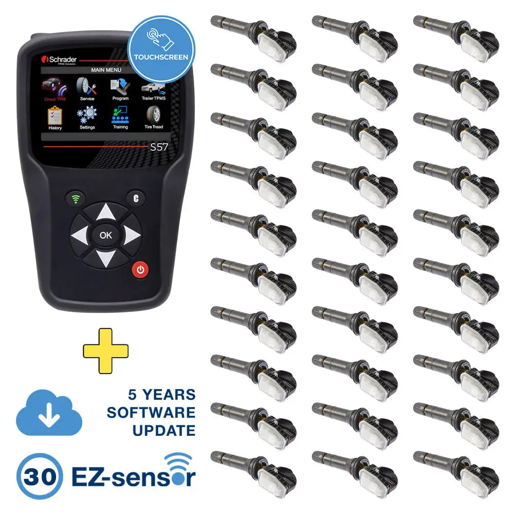 Schrader Bridgeport, Schrader S57 TPMS Tool w/ 30 Ez-Sensors, 5 Years Update Bundle - 21057-S57EZ30