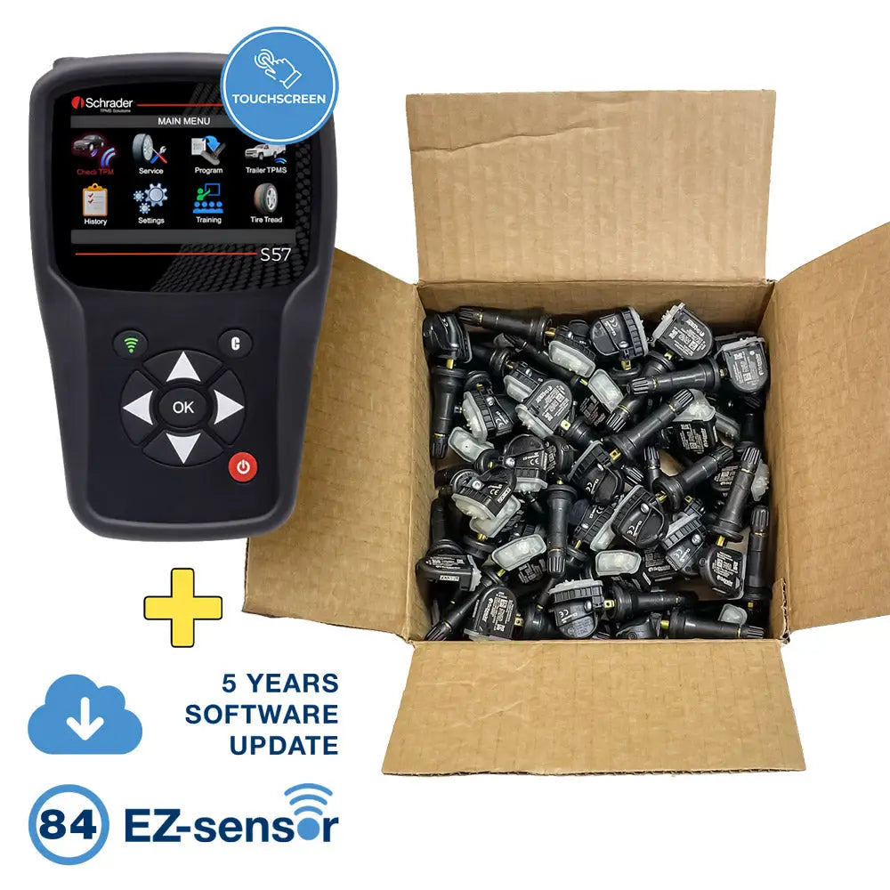 Schrader Bridgeport, Schrader S57 TPMS Tool w/ 84 Ez-Sensors, 5 Years Update Bundle - 21057-S57EZ84