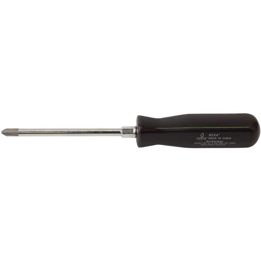 Sunex, Sunex #2 Phillips x 4 in Black Screwdriver