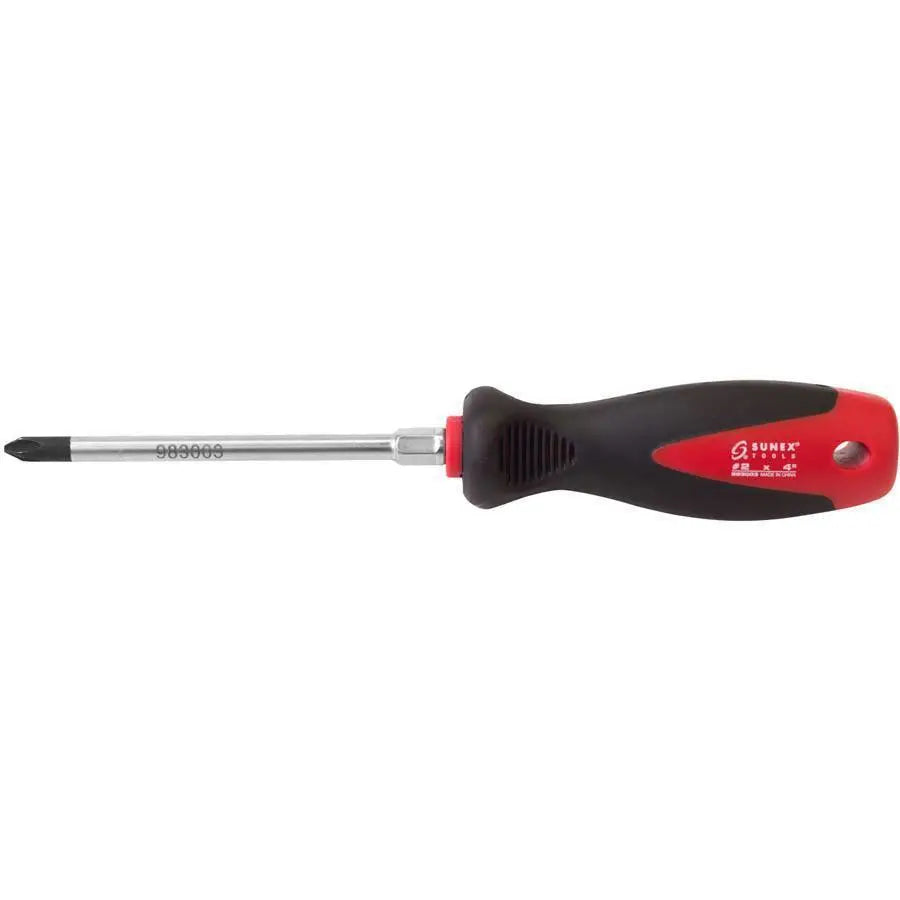 Sunex, Sunex #2 Phillips x 4 in Screwdriver w/Comfort Grip